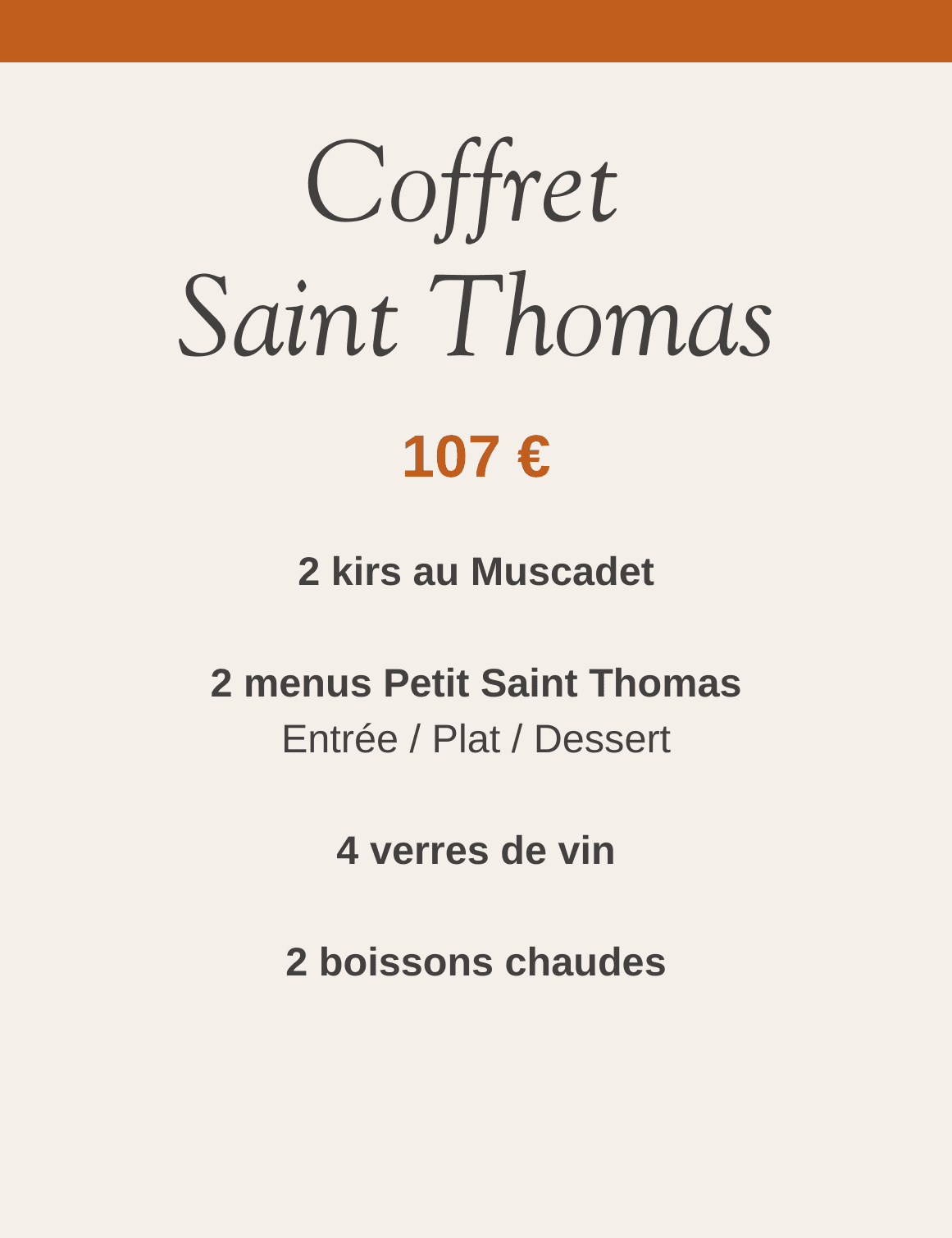 Coffret saint thomas